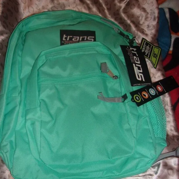 New Jansport Backpack 15" Tropical Teal - Picture 3 of 4